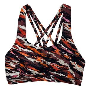 Lululemon Lunar New Year Free to be Serene Sports Bra Sz 2 Tiger Tide Smoky Red